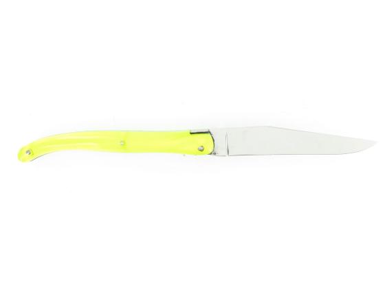 Laguiole 11 cm - manche Acrylique jaune Couteau de poche par D'Albrac à Laguiole
