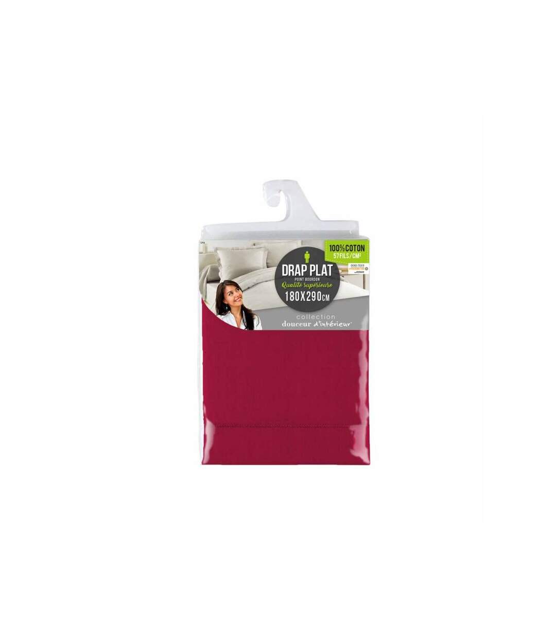 Drap Plat Lina 180x290cm Rouge