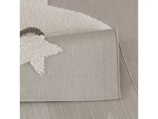 Tapis enfant étoile beige - LUNA Kids 09 Taupe 120*120