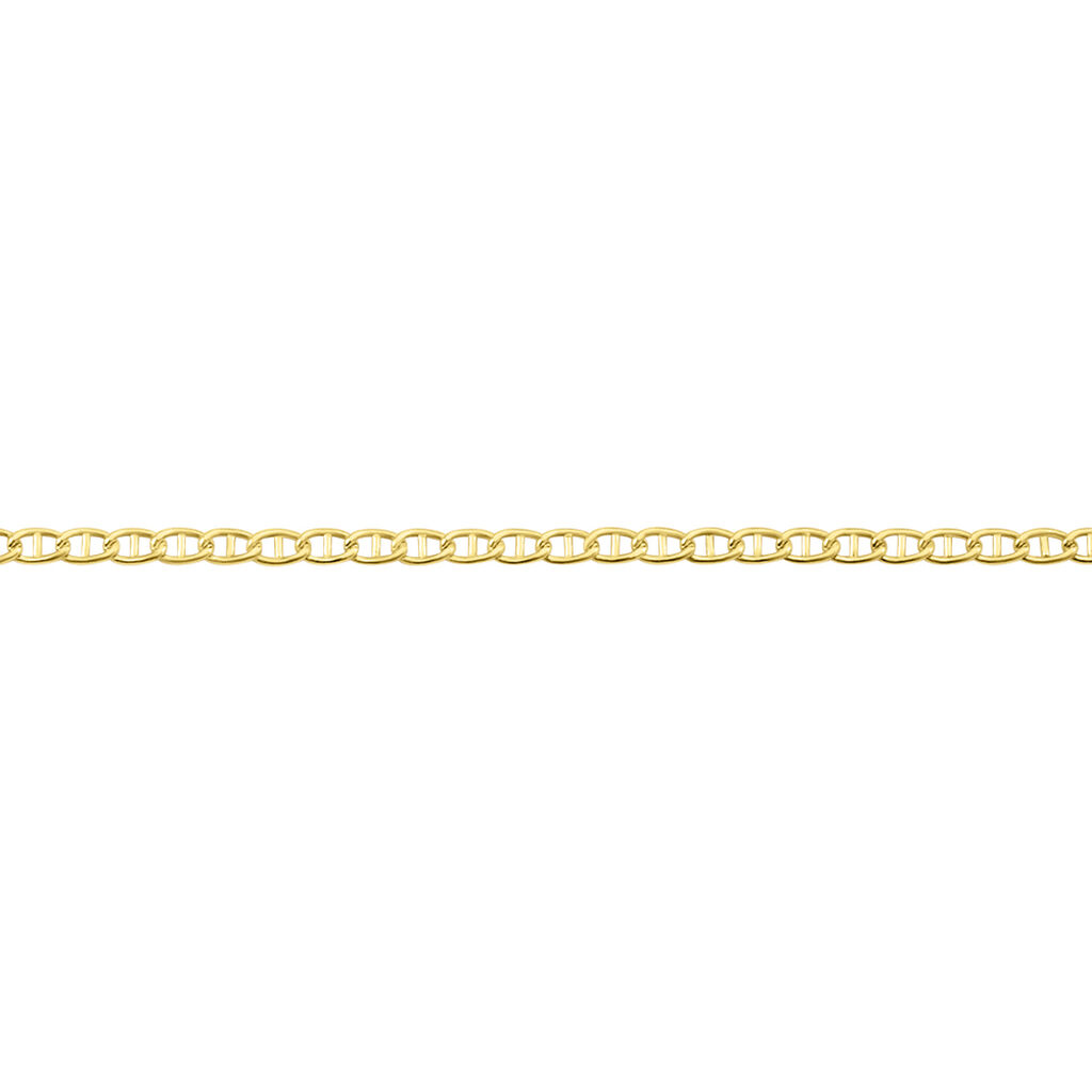 Collier Capucin Maille Marine Plate Or Jaune