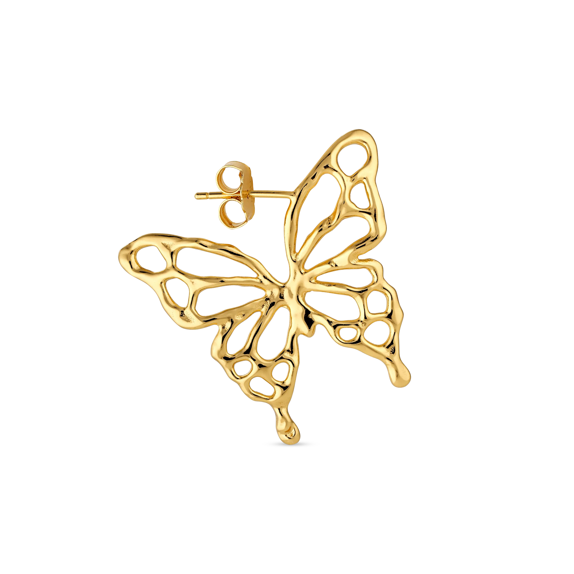 Jane Kønig  Butterfly ørering - forgyldt