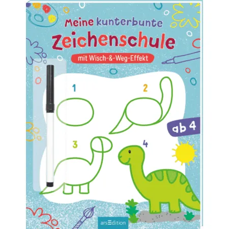 ars Edition Meine kunterbunte Zeichenschule Mit Wisch-und-Weg-Effekt!