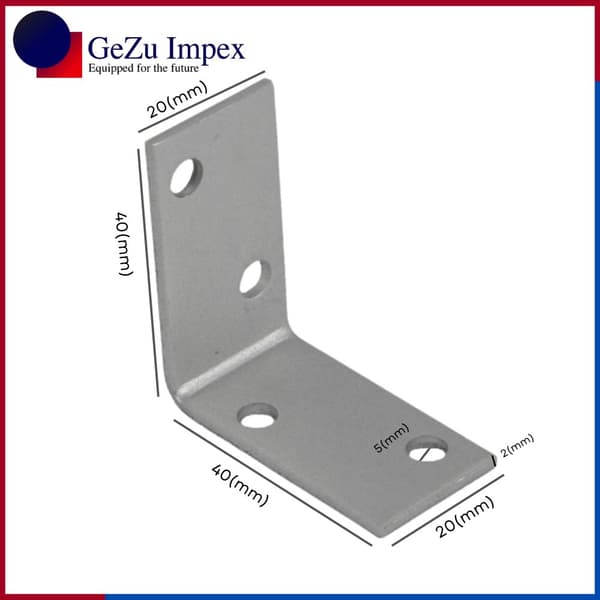 Spikerplatevinkler 40x40x20x2 mm, 10 stk