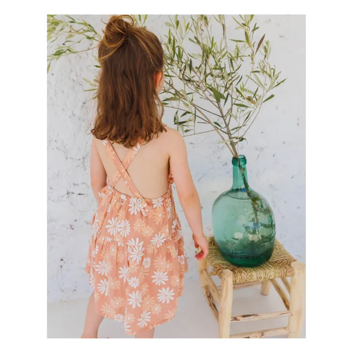 Búho Robe Daisy Gaze de Coton | Vieux Rose