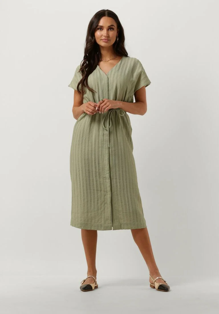 OBJECT groene object midi jurk objamanda re s/l dress