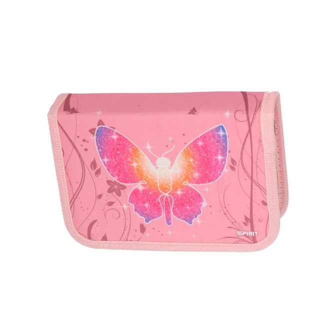 Schüleretui - Schmetterling - rosa / pink