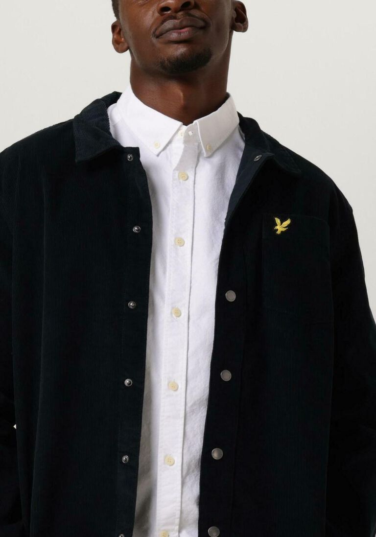 LYLE & SCOTT donkerblauwe lyle & scott overshirt cord overshirt