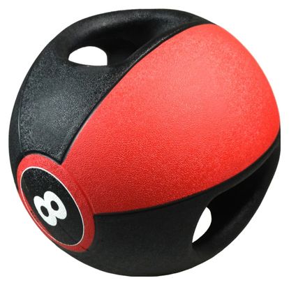 Pure2Improve Ballon médicinal avec poignées 8 kg Rouge