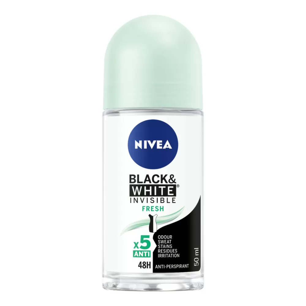 Nivea Black & White Invisible Fresh Deo Roll On - 50 ml.