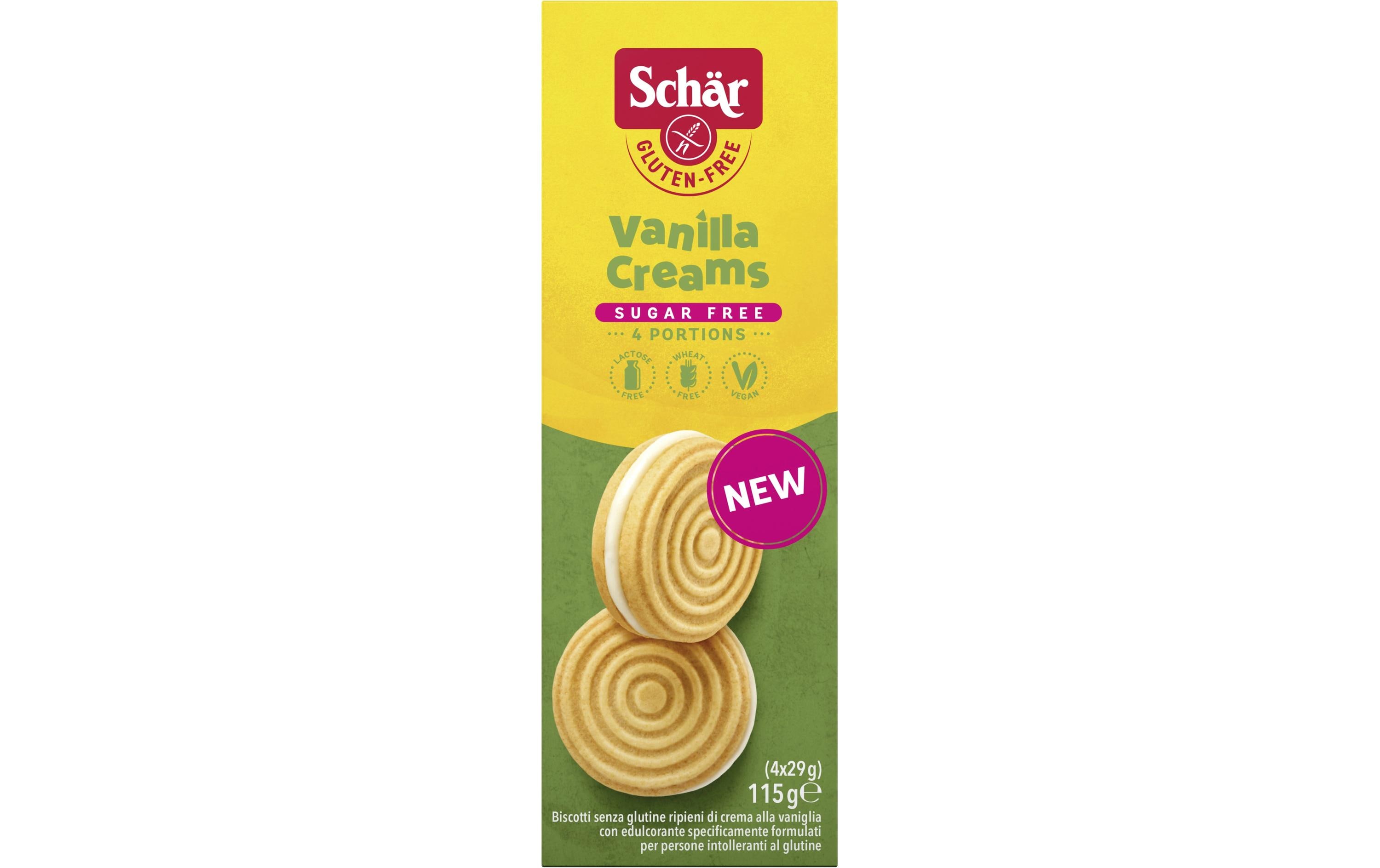 Vanilla Creams Sugar Free glutenfrei 115 gCremige Vanille-Creams ohne Zucker, vegan und glutenfrei