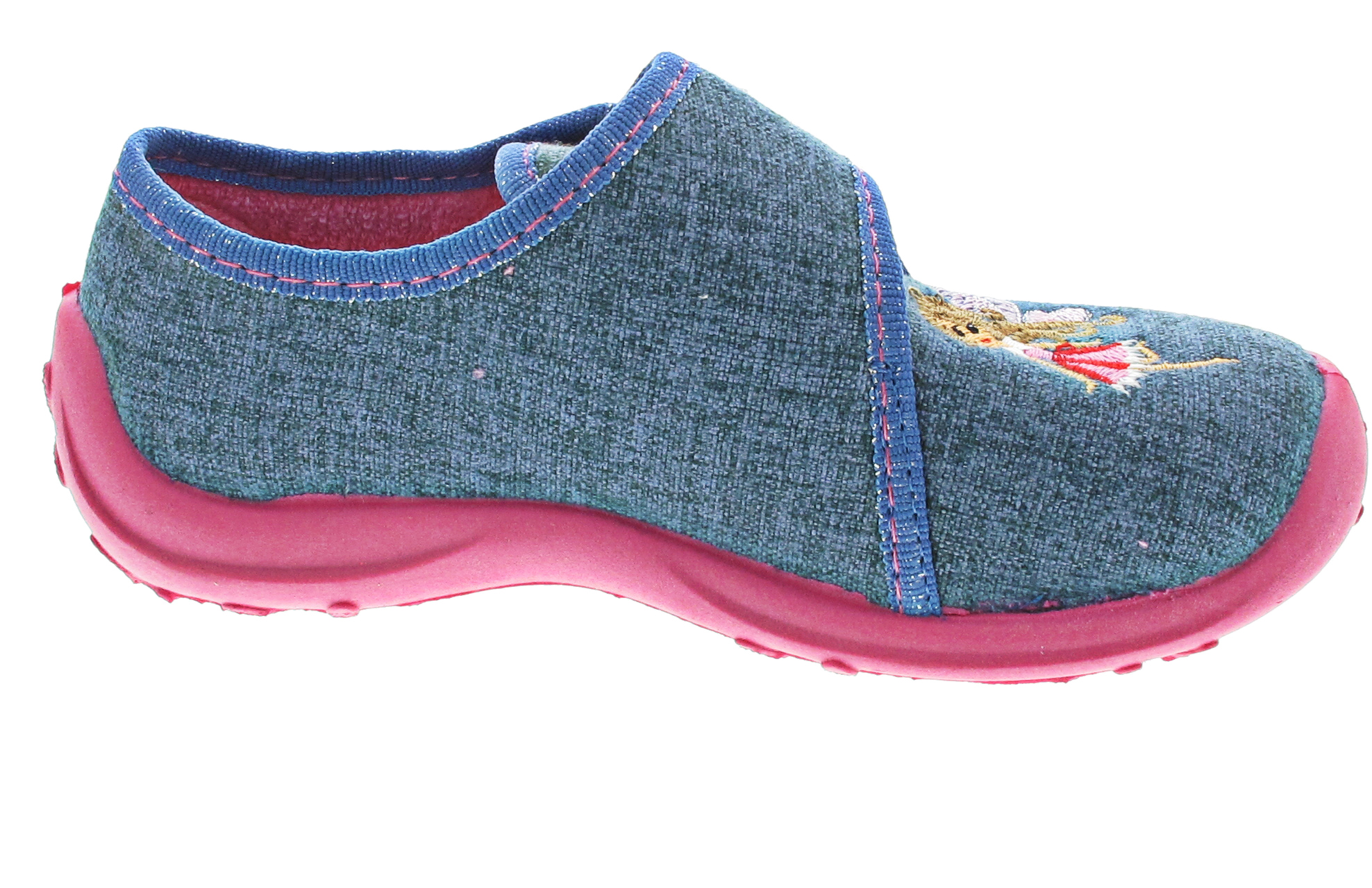 Fischer Markenschuhe Hausschuh blau