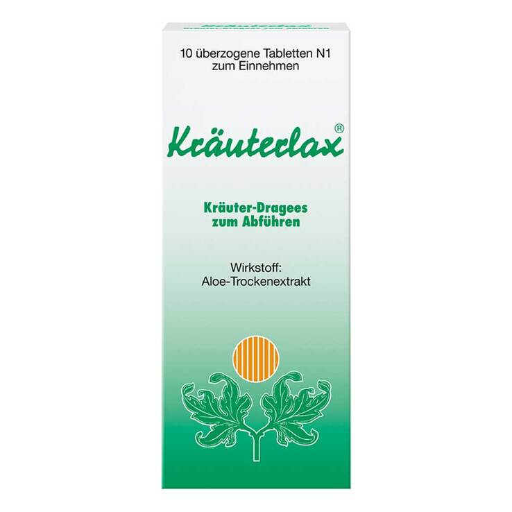 Kräuterlax Dr. Henk 15 mg Kräuterdrag.z.Abführen, 10 St