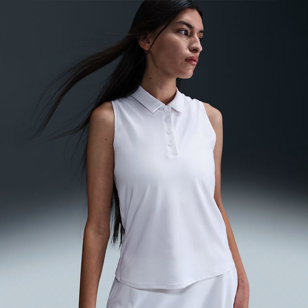 Dri-FIT Victory Sleeveless Pique Dame Hvit