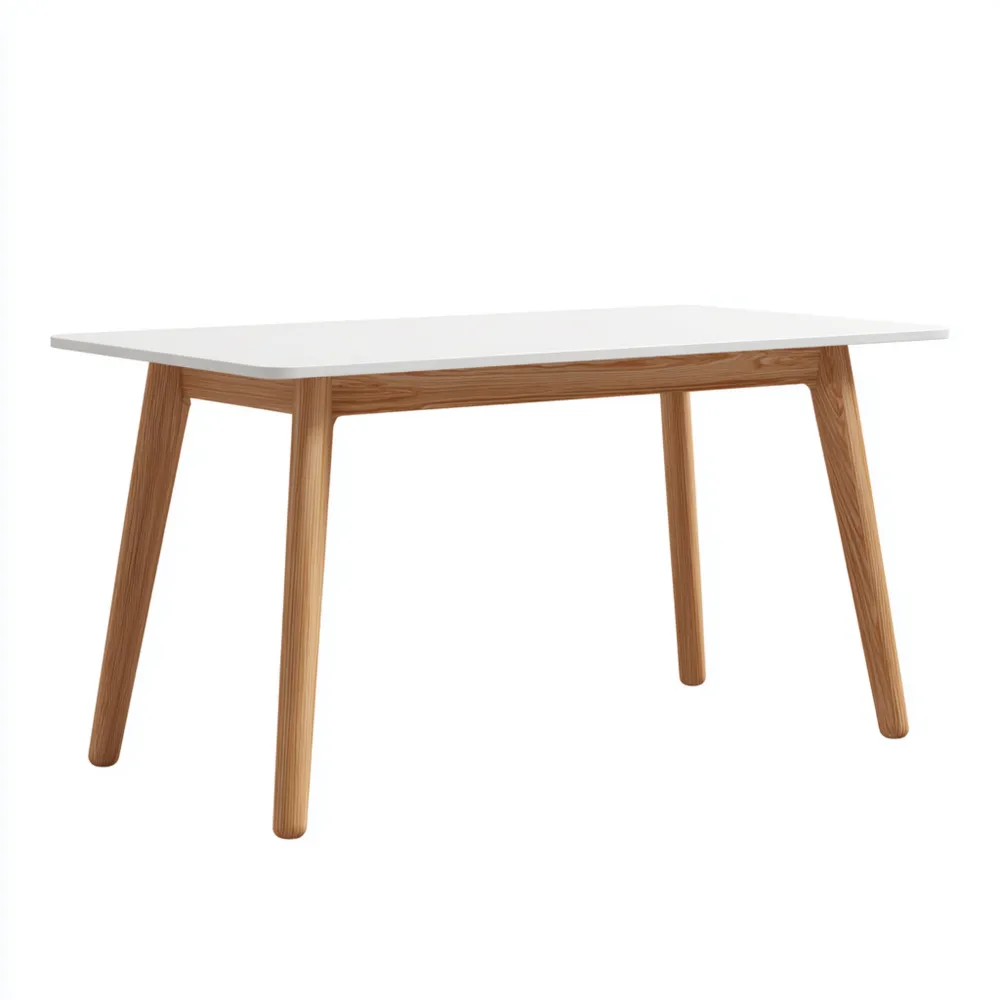 Esstisch Holz Weiß 120x75x75 cm – Skandinavisches Design