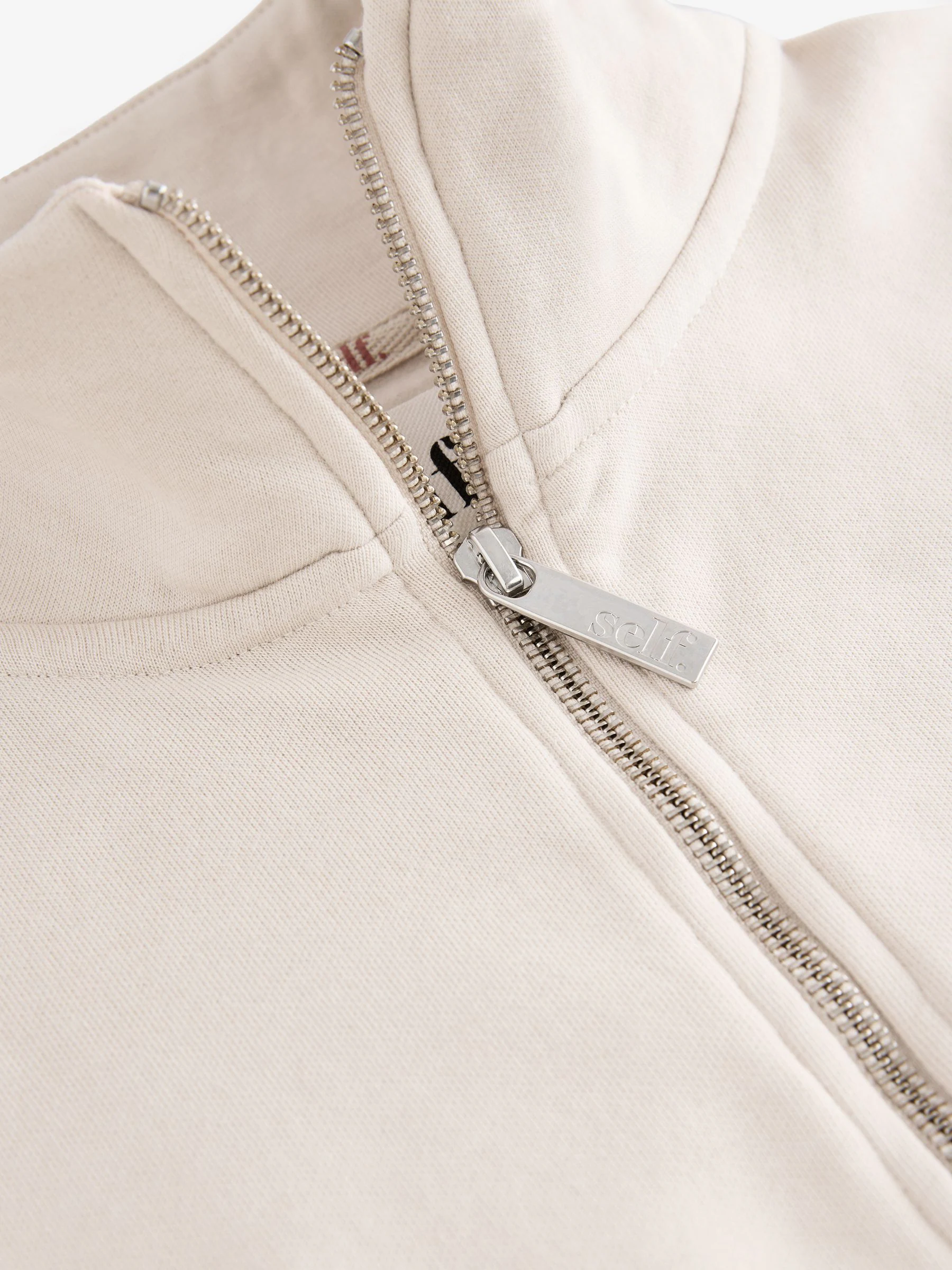 Pastelgeel - Sweatshirt met korte rits