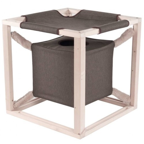 Cama tipo rede Catcube para gatos, marrom