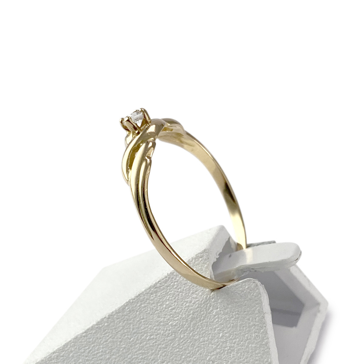 Bague d'occasion or 750 jaune zirconia