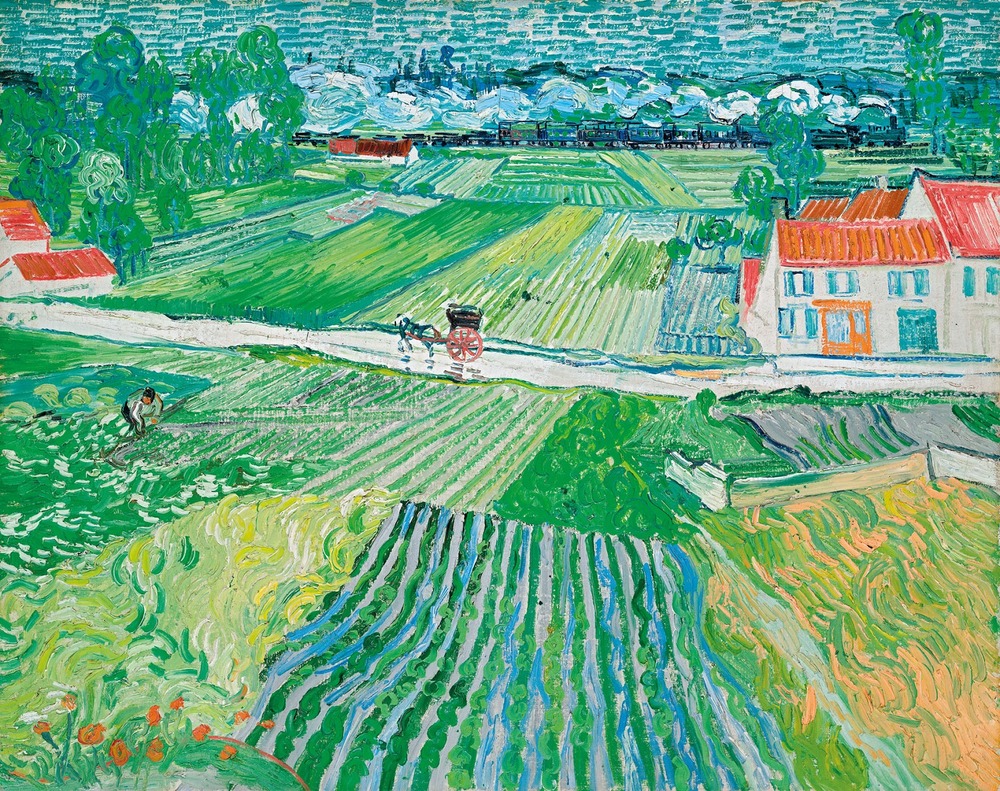 Paysage d'auvers de van gogh
