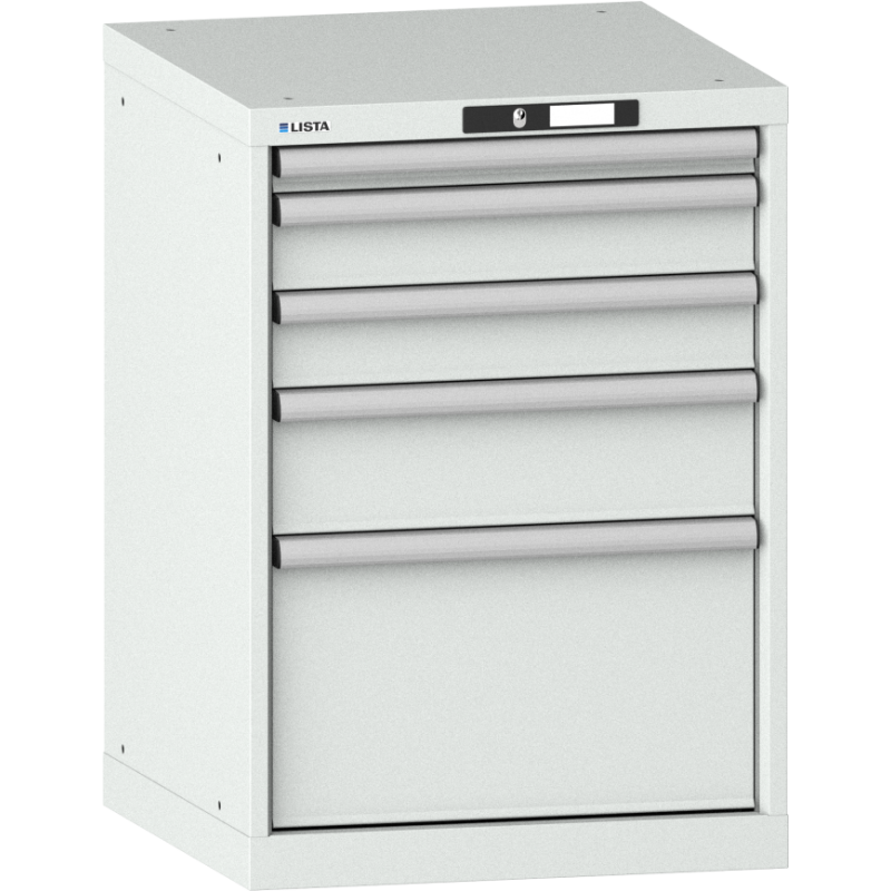 Armoire à tiroirs Lista 27x27E H 80 x L 56,4 x P 57,2 cm avec plusieurs tiroirs Key Lock