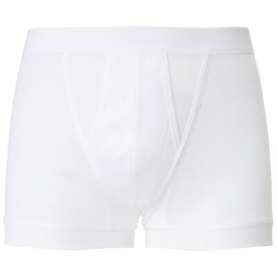 Herren-Boxershorts Kurzbein, Weiß