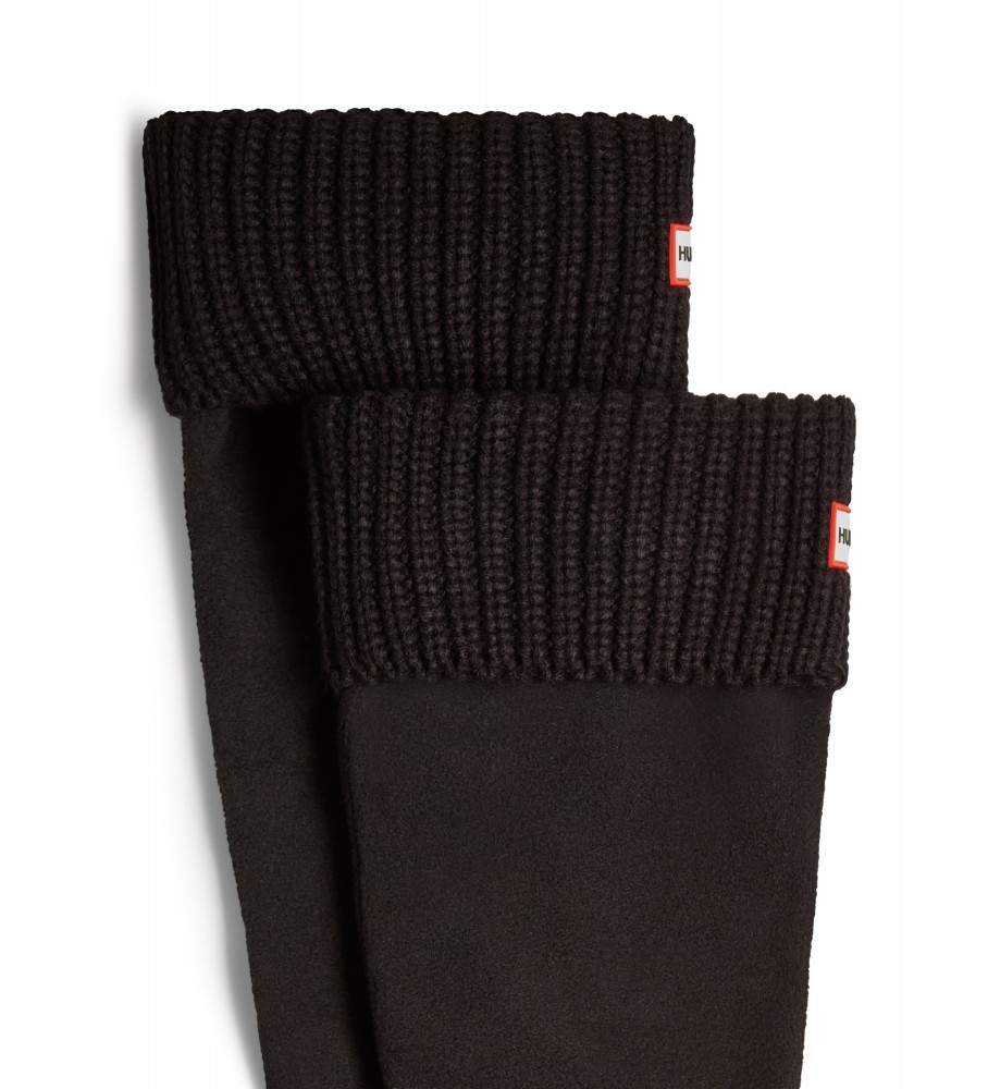Meia de cano alto Hunter Half Cardigan preta