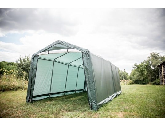 HABRITA - Abri en toile renforcée - Toit 2 pentes 18,60 m²