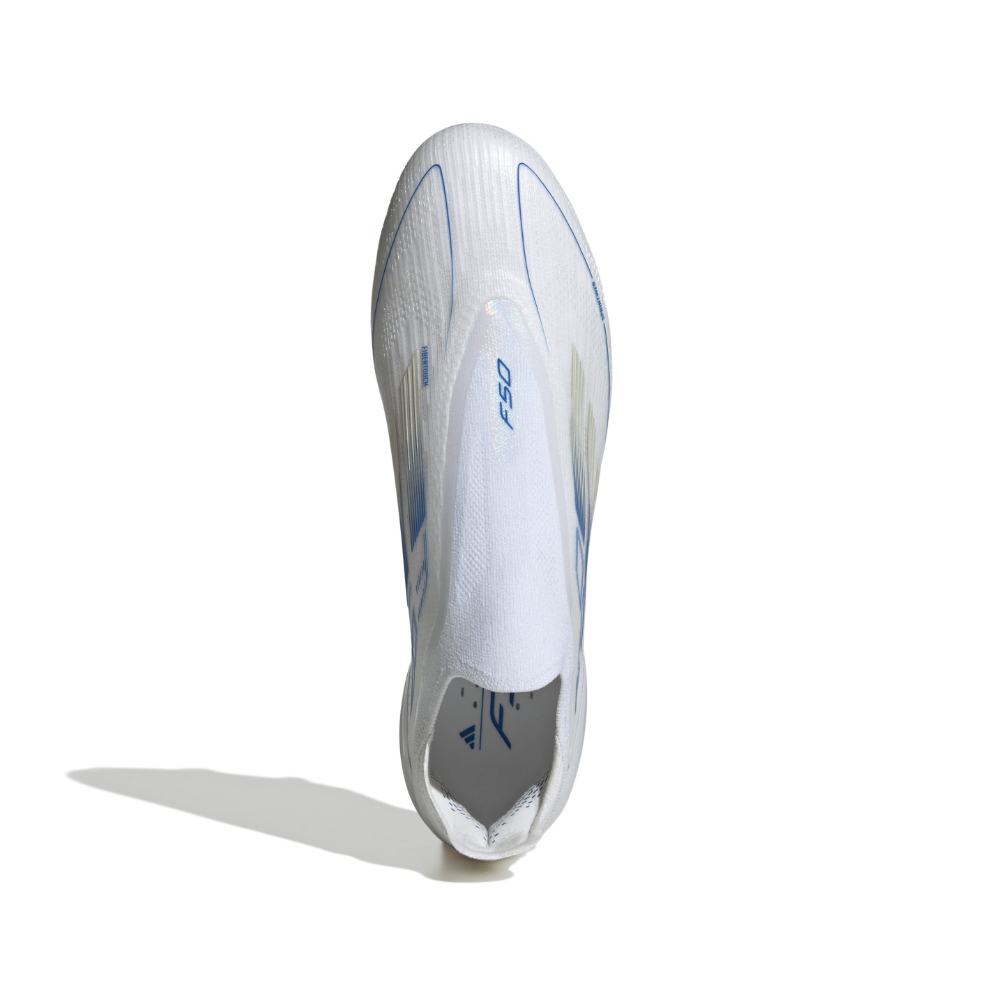 Adidas F50 Elite Veterloze Gras Voetbalschoenen (FG) Wit Blauw Zilver
