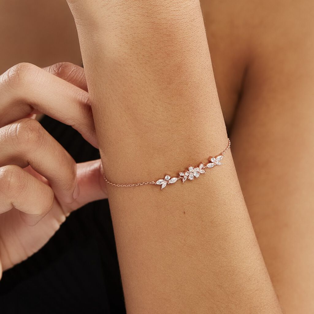 Bracelet Wanda Argent Rose Oxyde De Zirconium