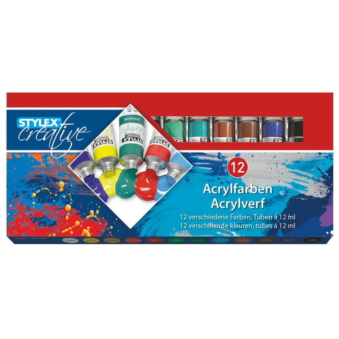 12 Acrylfarben a 12ml matt