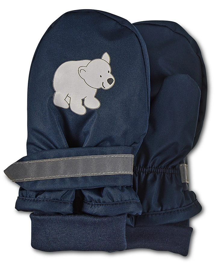 Fäustlinge EISBÄR mit Reflektor in marine