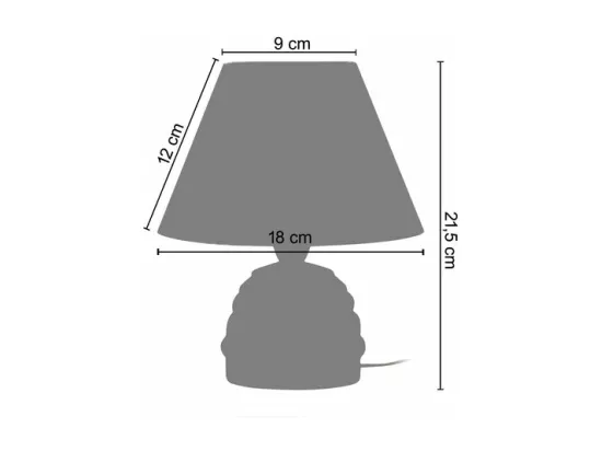 Pair de Lampes de chevet colonne bois foncé 21,5 cm.