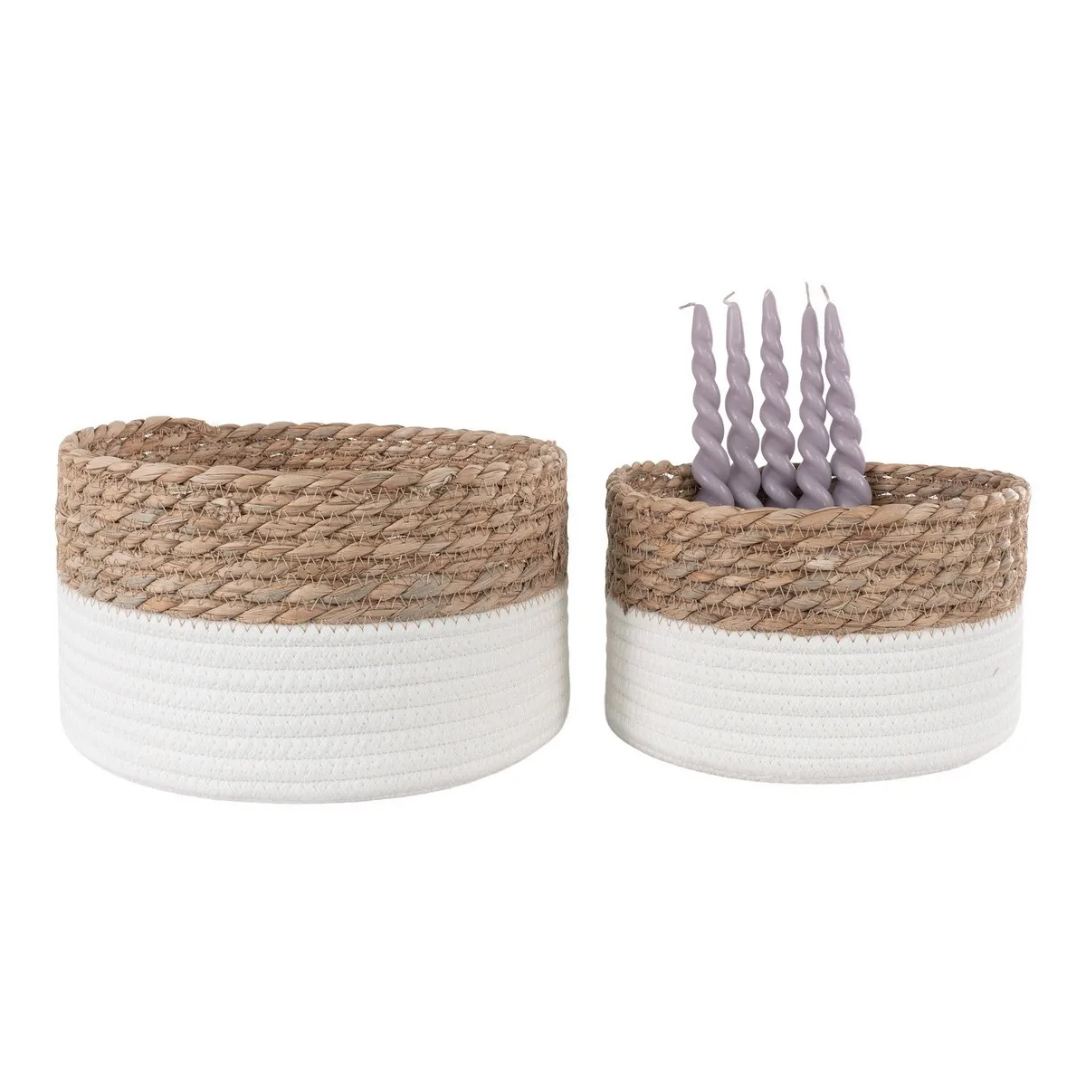 Epikasa Paniers Tanta Blanc/Coton