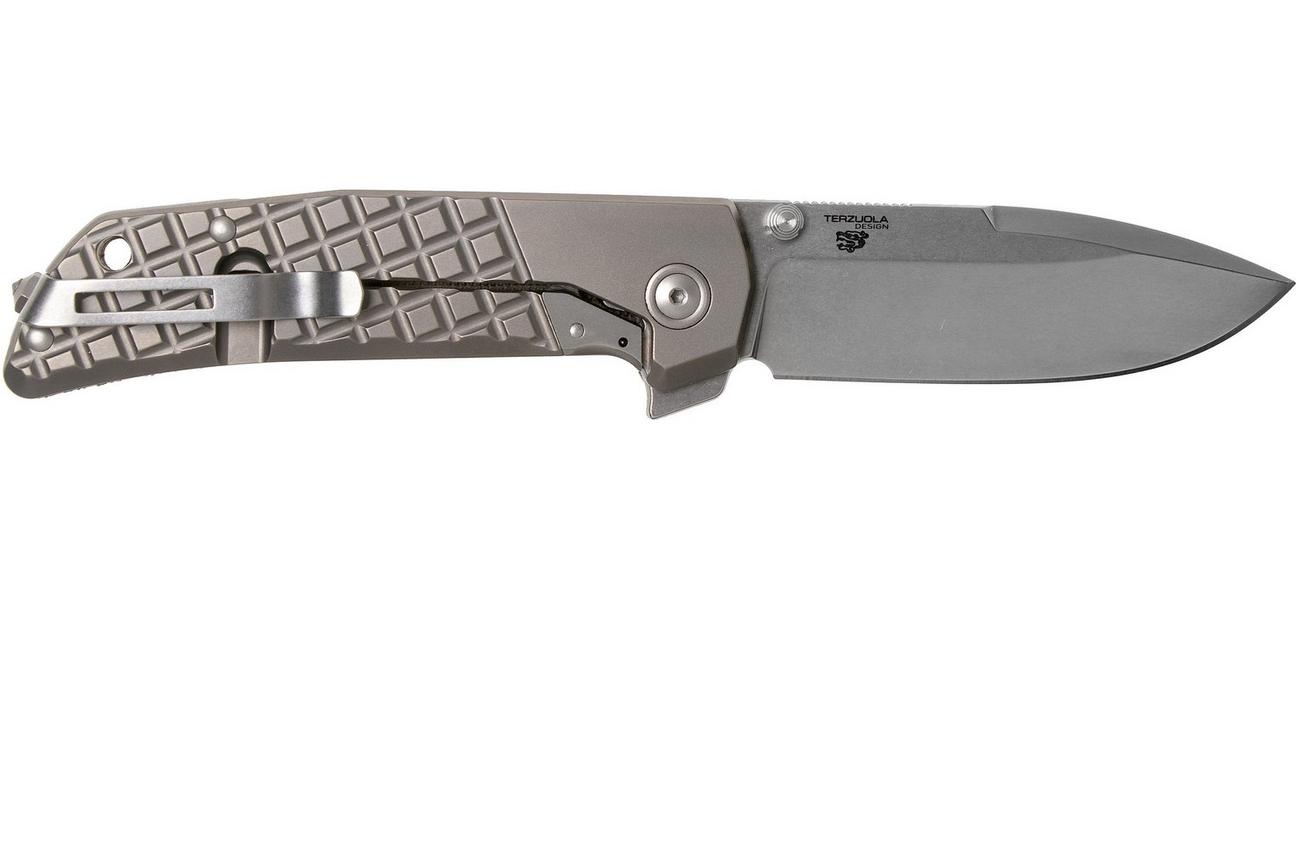 MKM Maximo MM-GCT Green Canvas Micarta zakmes, Bob Terzuola design