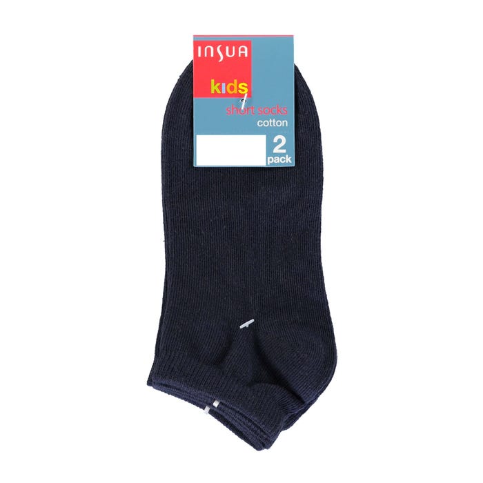 inSua-Kids 2-pack katoenen effen sokken