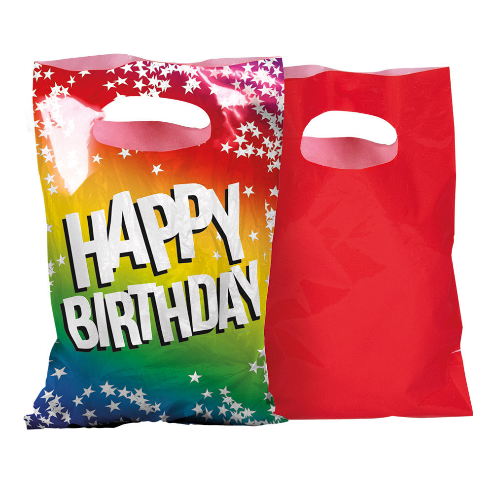Happy Birthday Uitdeelzakjes 23cm 6st