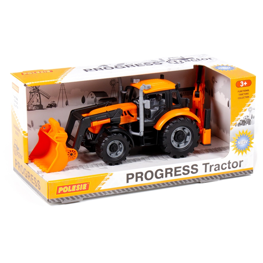 POLESIE® Traktor PROGRESS Baggerlader orange
