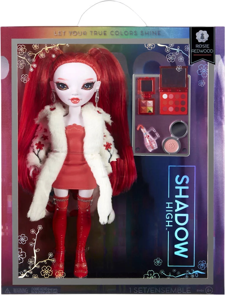 SHADOW HIGH - POUPEE MANNEQUIN 27 CM   ROSIE REDWOOD ROUGE AVEC COMPAGNON ET ACCESSOIRES