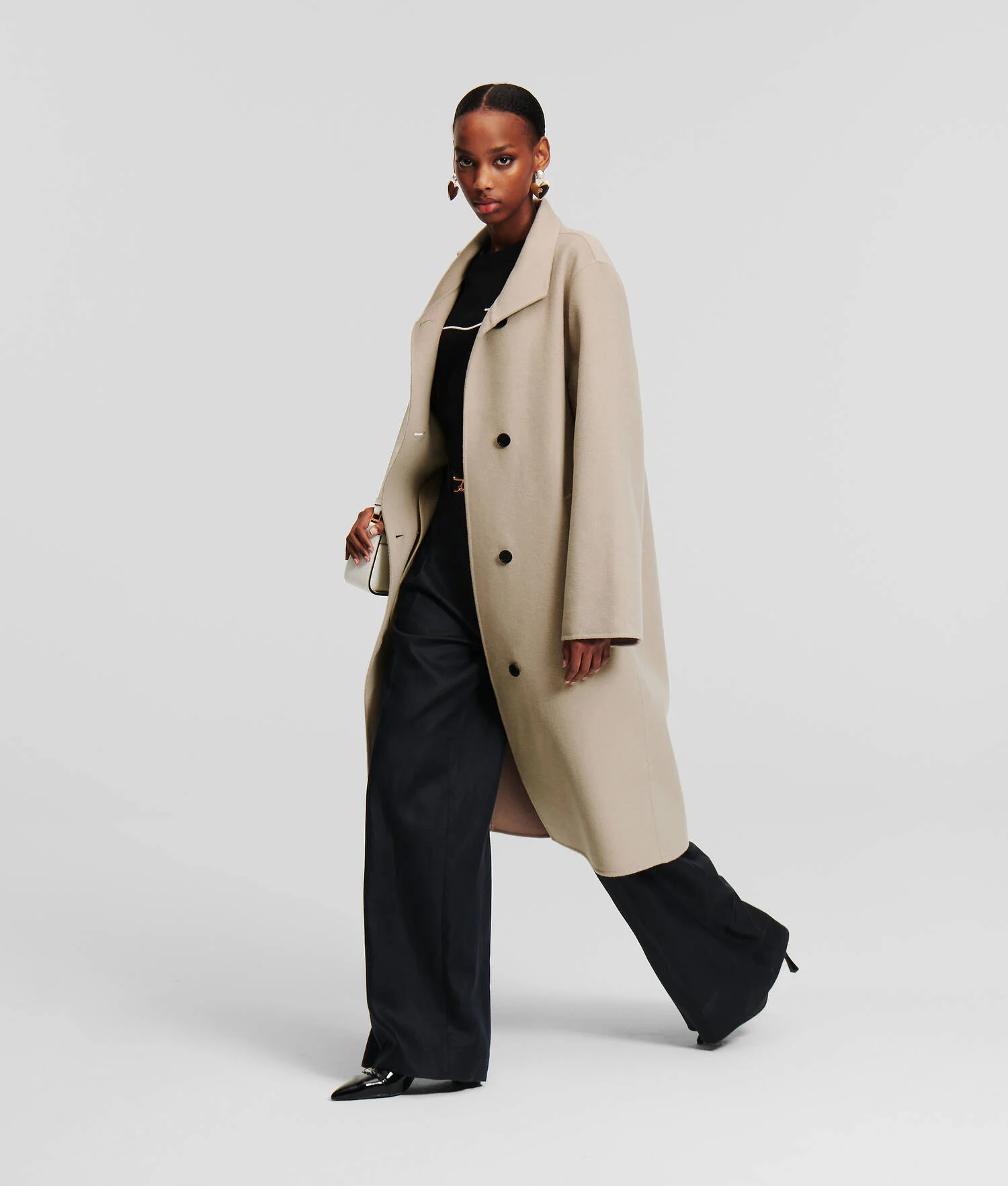 MANTEAU EN LAINE DOUCE DOUBLE FACE