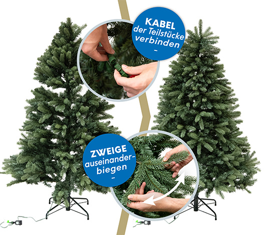 Künstlicher Weihnachtsbaum »Roswell« mit LED-Lichterkette, 180 cm