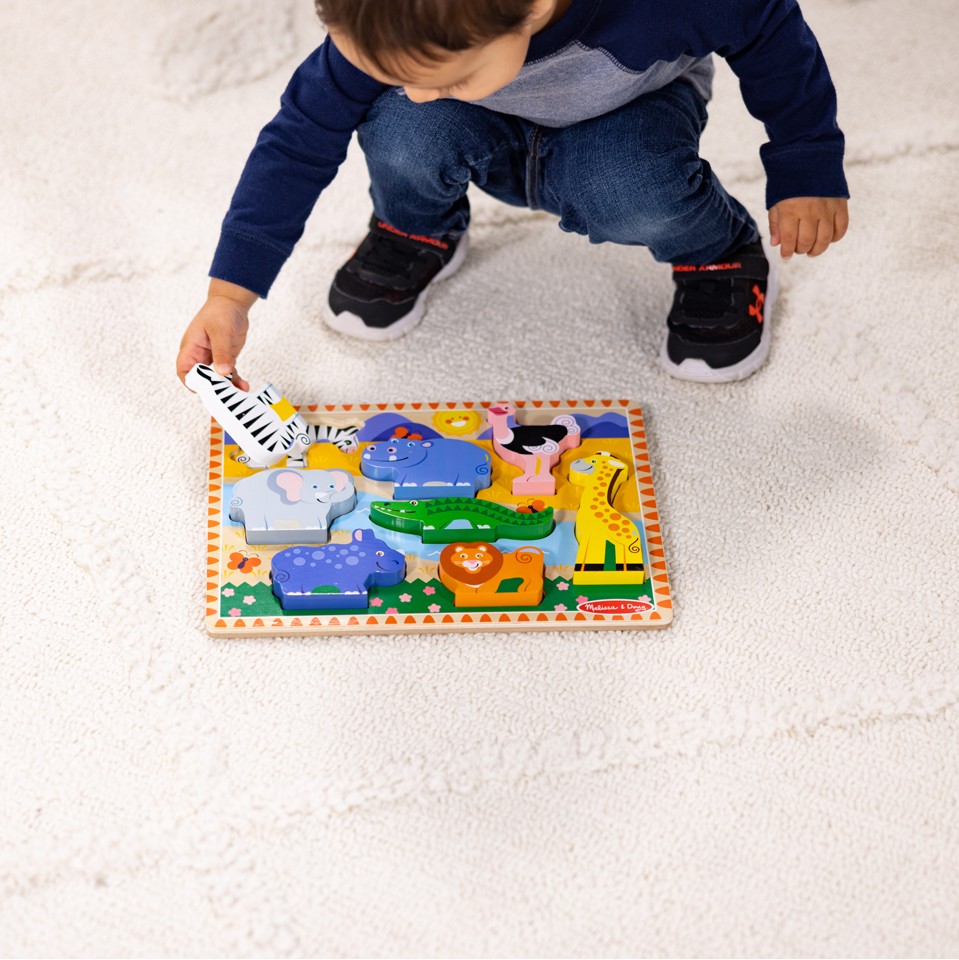 Melissa & Doug - Safari Chunky Puslespil- 8 brikker