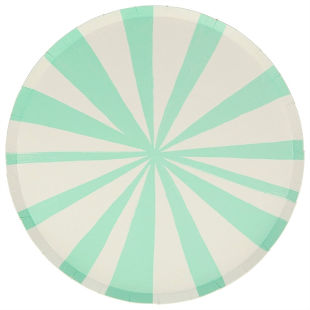Køb Meri Meri Stripe Mint Tallerkener Small