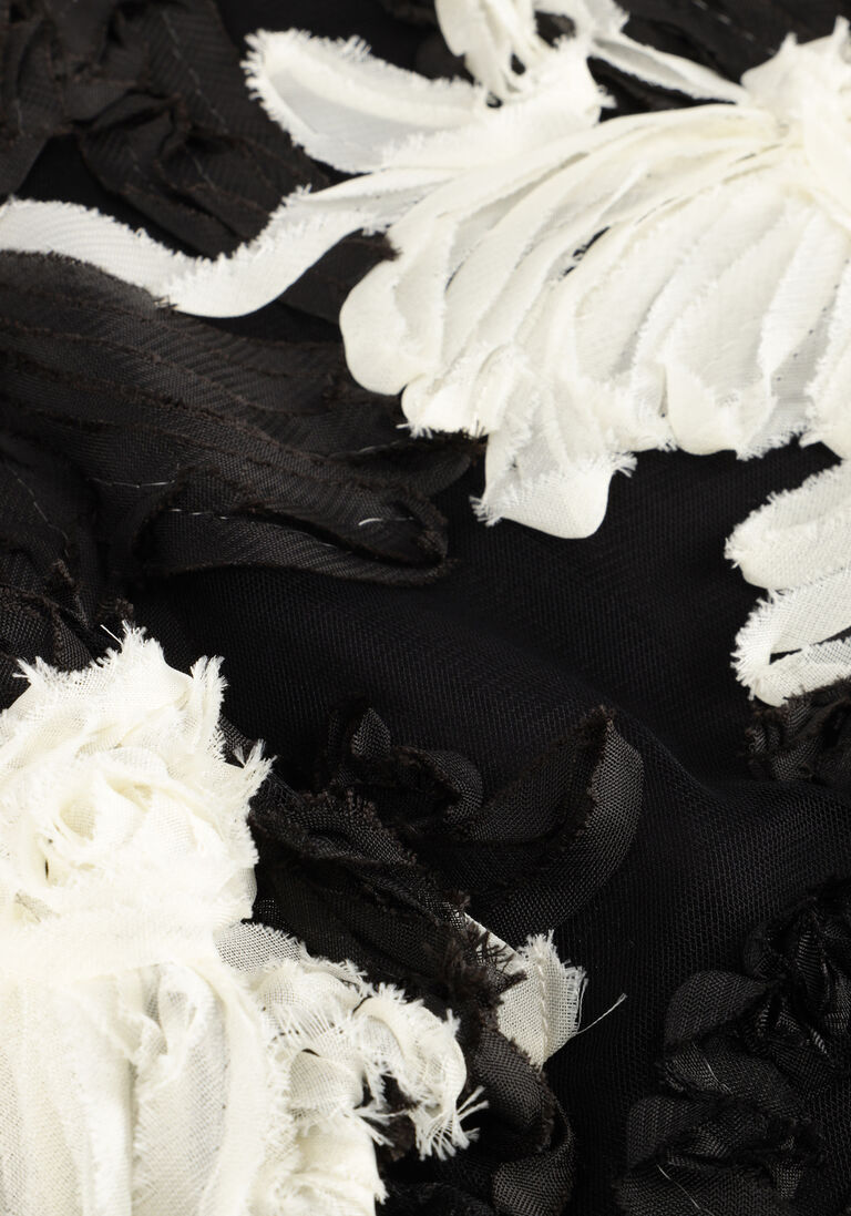 zwarte co'couture blouses fleurcc fluffy blouse