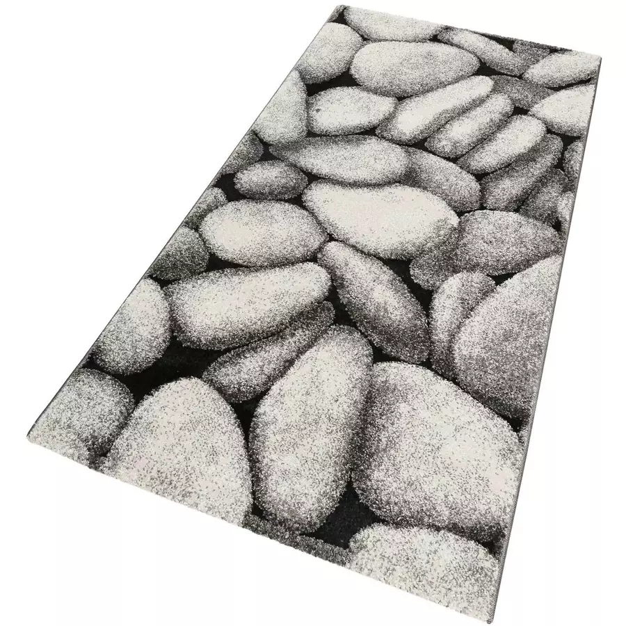 Wecon home Kurzflorteppich Stony Island grau