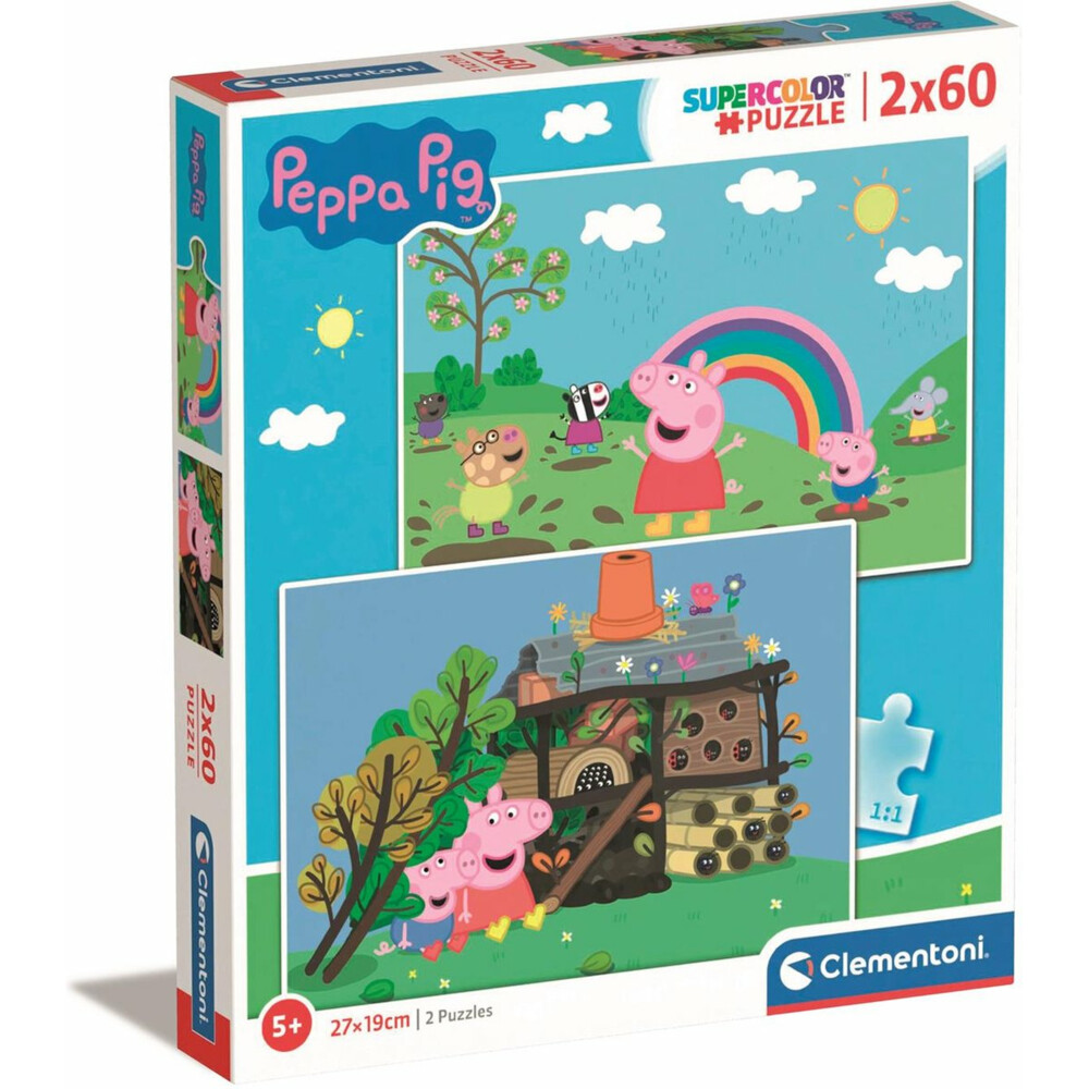 Clementoni Puzzel 2x60 Stukjes Peppa Pig