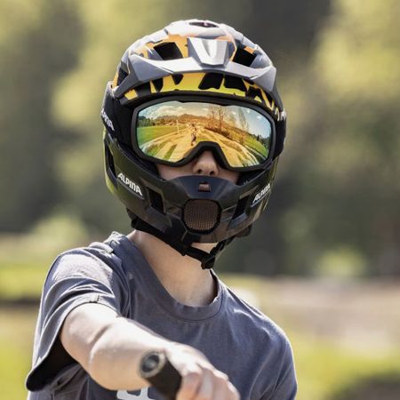 RUPI Kinder-Vollvisierhelm  fading-neon matt  onesize (50-55cm)