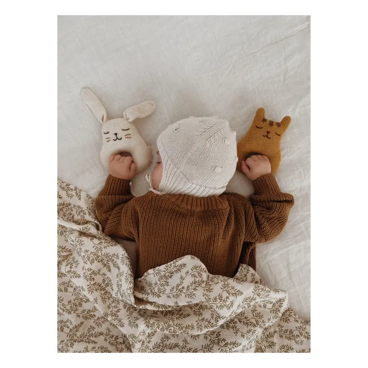 Main Sauvage Hochet Lapin | Ecru