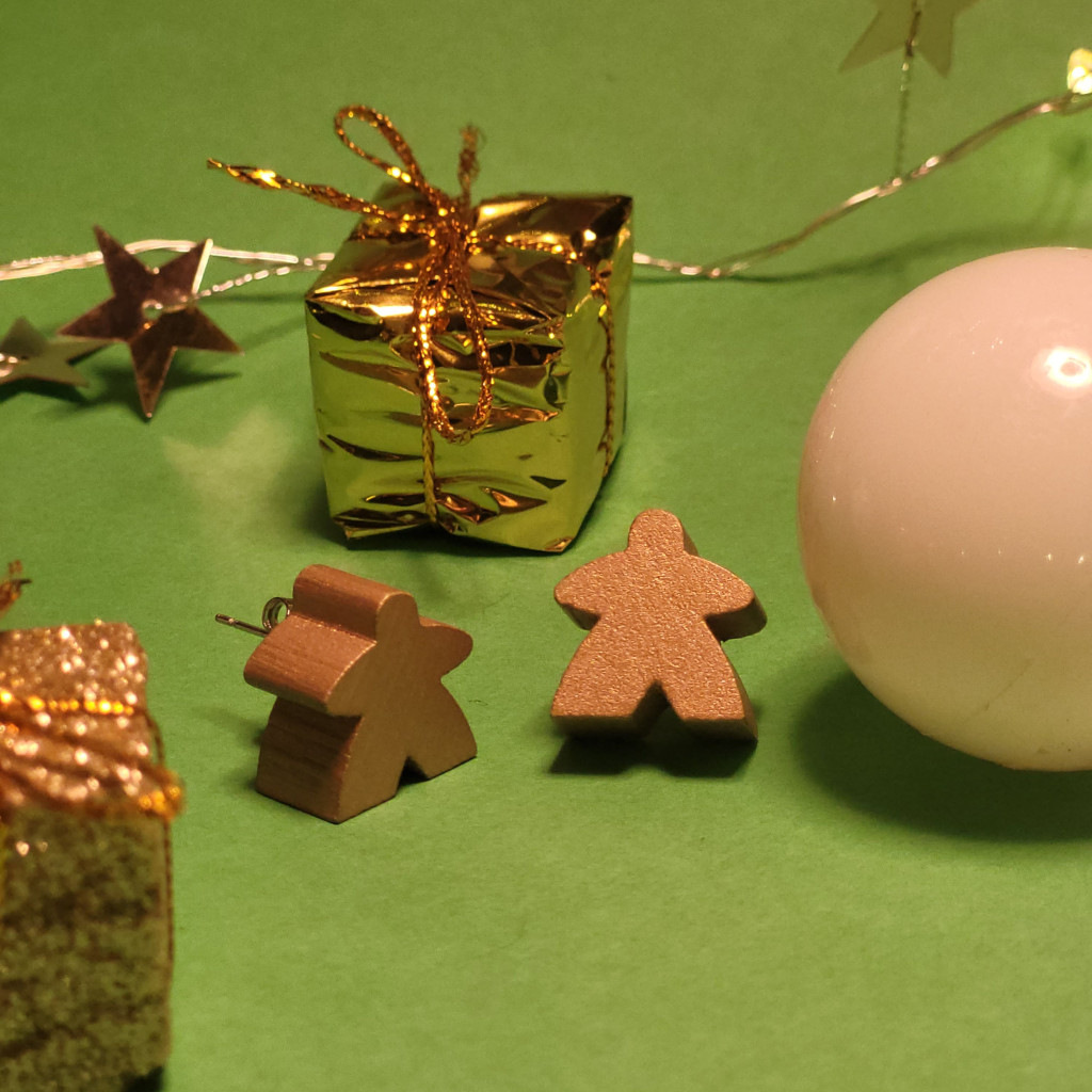 Meeples en fête ! Boucles d’oreilles puce - Or