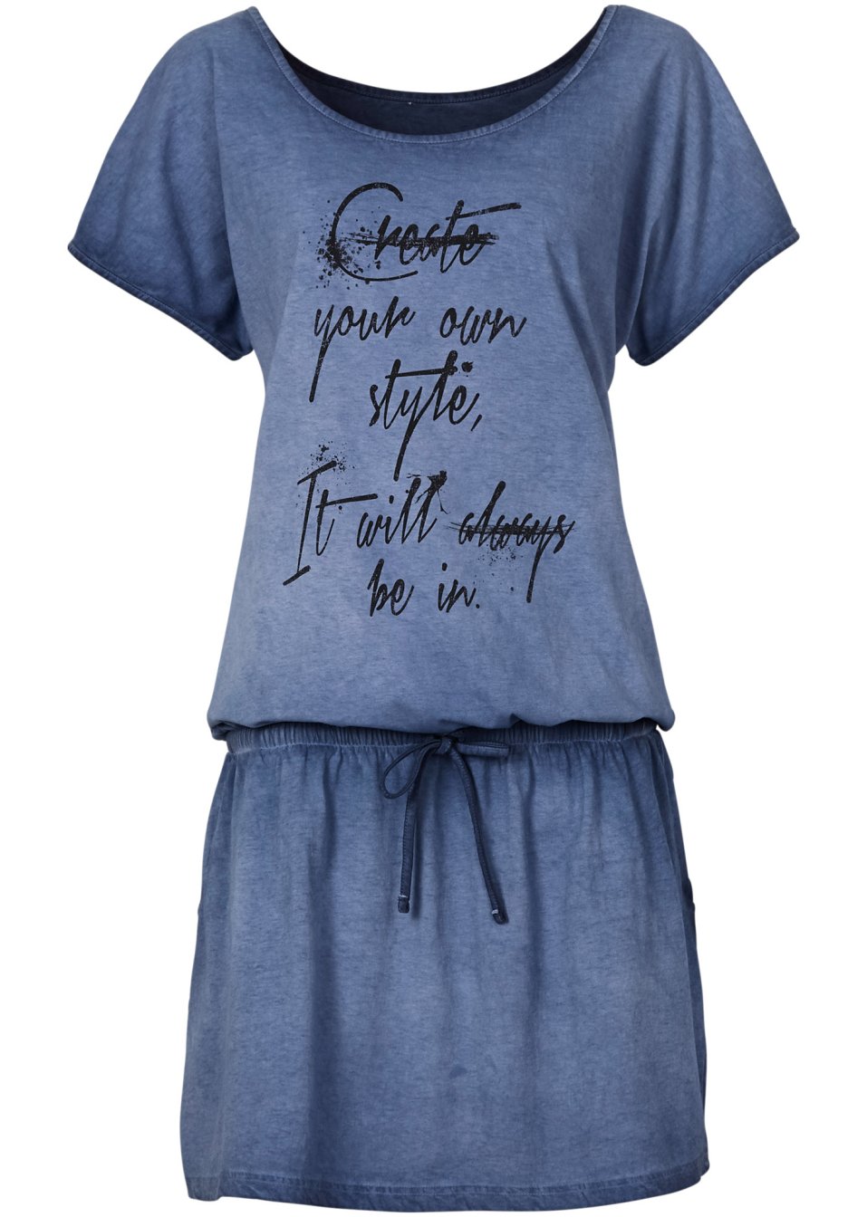 Robe en jersey à imprimé devant