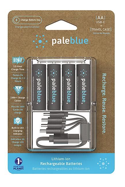 PALEBLUE - PILES ACCUS LITHIUM-ION USB-C 1700 mAh AA-LR
