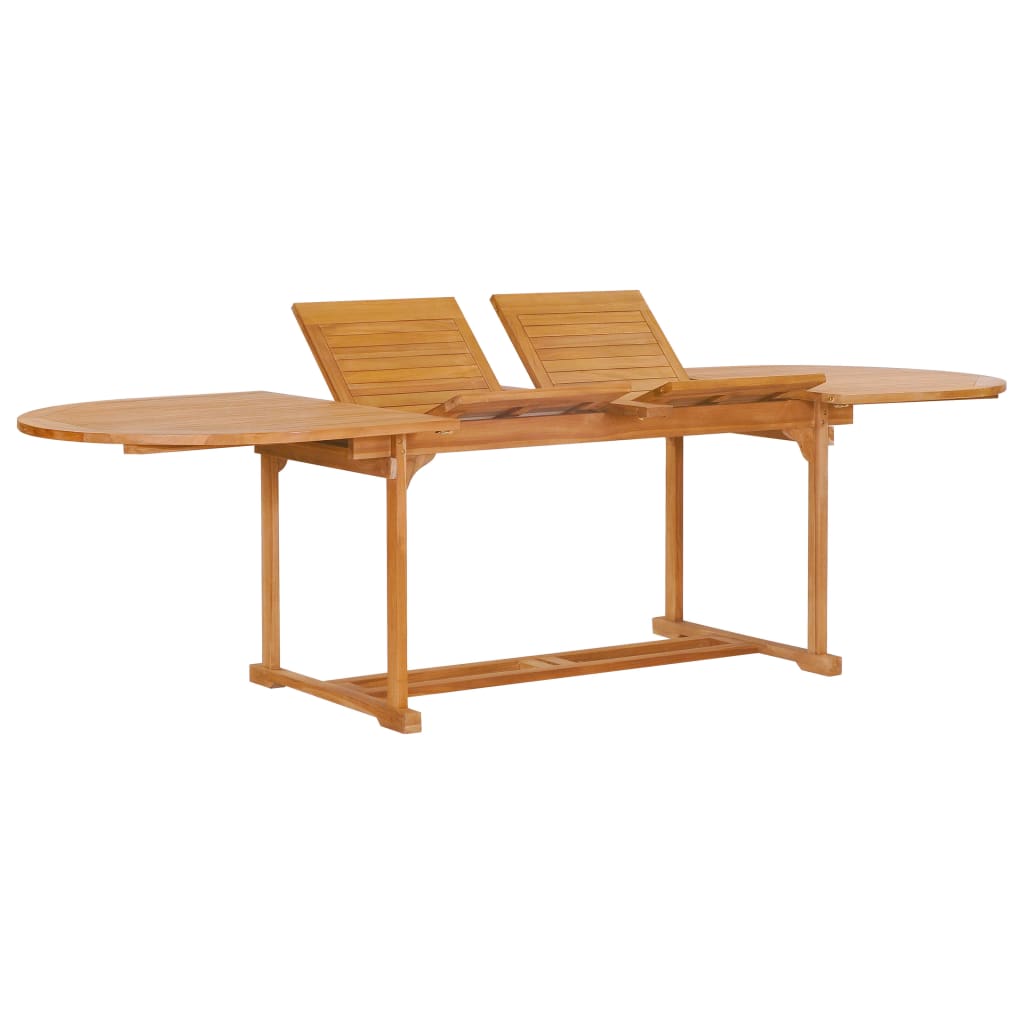 Salon de jardin meuble d'extérieur ensemble de mobilier 9 pièces bois de teck massif